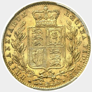 1860  Full Sovereign reverse