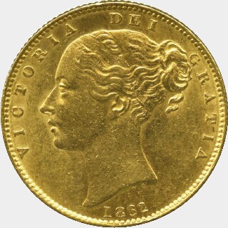 1862 Roman 1 Full Sovereign obverse