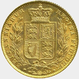 1862 Inverted R Full Sovereign reverse