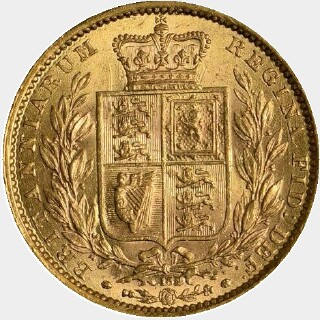 1863 with Die Number Full Sovereign reverse