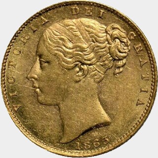 1863 with Die Number Full Sovereign obverse