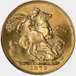 1874  Full Sovereign reverse