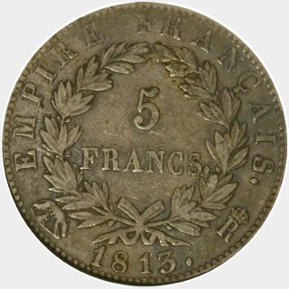 1813-R  Five Francs reverse