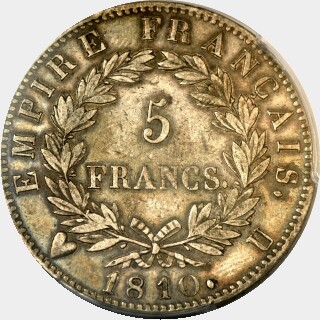 1810-U  Five Francs reverse