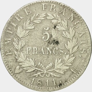 1811-U  Five Francs reverse