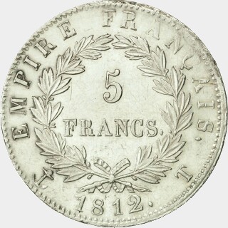 1812-T  Five Francs reverse