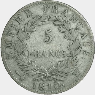 1810-M  Five Francs reverse