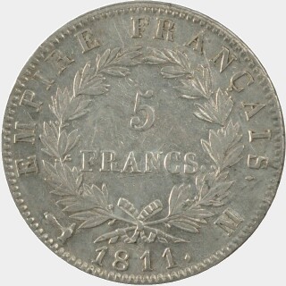 1811-M  Five Francs reverse