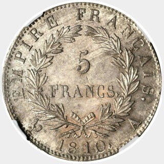 1810-A  Five Francs reverse