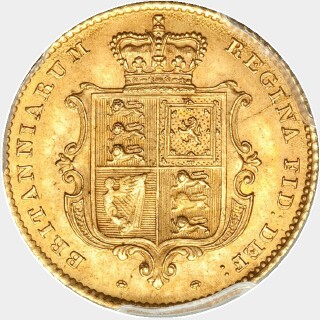 1842  Half Sovereign reverse