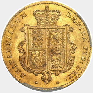 1849  Half Sovereign reverse