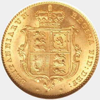 1852  Half Sovereign reverse