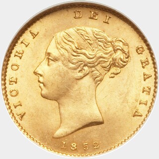 1852  Half Sovereign obverse