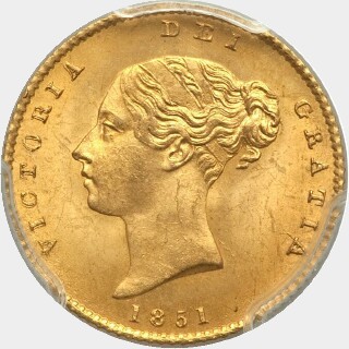 1851  Half Sovereign obverse