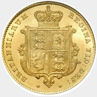 1850  Half Sovereign reverse