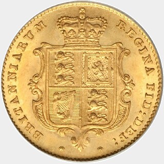 1853  Half Sovereign reverse