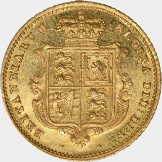 1858  Half Sovereign reverse