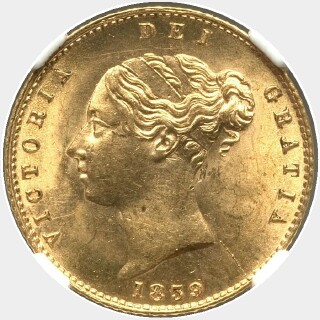1859  Half Sovereign obverse