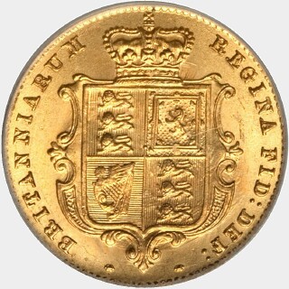 1860  Half Sovereign reverse
