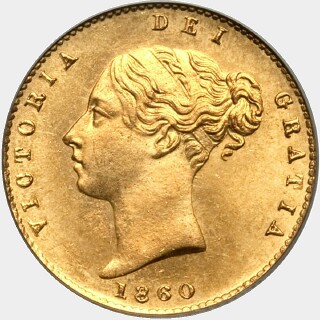 1860  Half Sovereign obverse