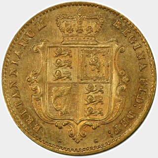 1861  Half Sovereign reverse