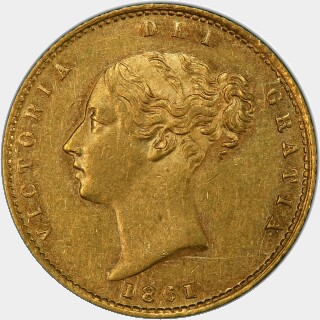 1861  Half Sovereign obverse