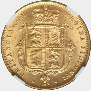 1880 with Die Number Half Sovereign reverse