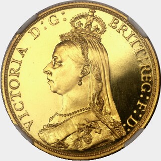 1887 Proof Two Pound obverse