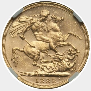 1888  Full Sovereign reverse