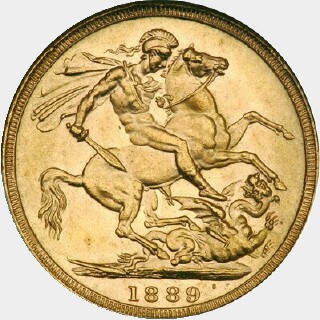 1889  Full Sovereign reverse