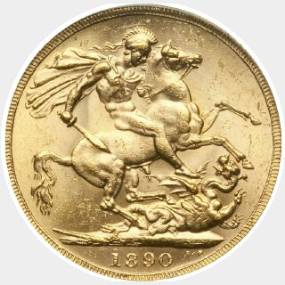 1890  Full Sovereign reverse