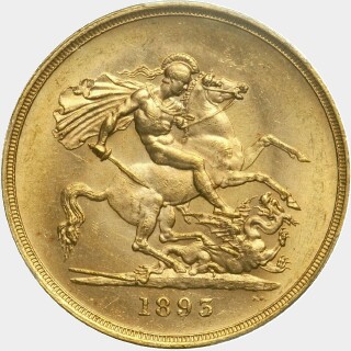 1893  Five Pound reverse