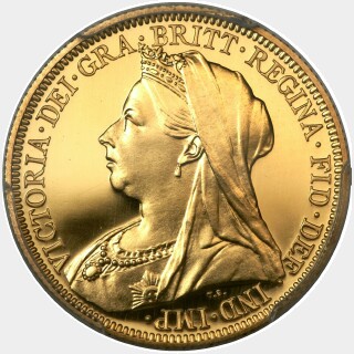 1893 Proof Full Sovereign obverse