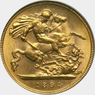 1894  Half Sovereign reverse