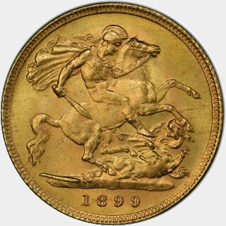 1899  Half Sovereign reverse