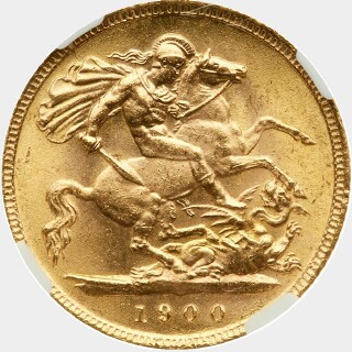 1900  Half Sovereign reverse