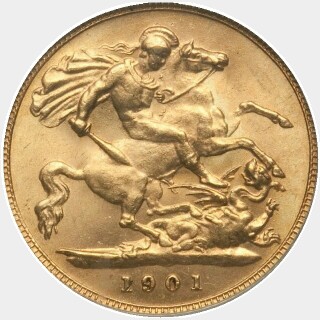 1901  Half Sovereign reverse