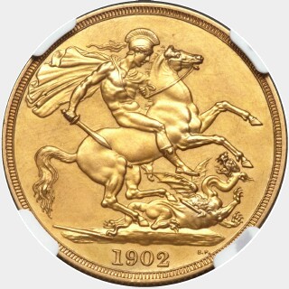 1902 Proof Two Pounds reverse