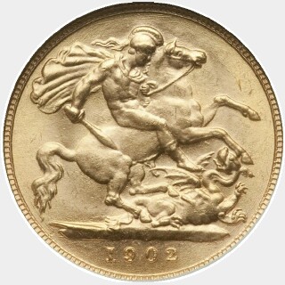 1902  Half Sovereign reverse