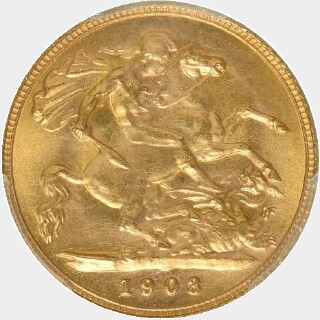 1903  Half Sovereign reverse