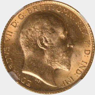 1904 with BP Half Sovereign obverse