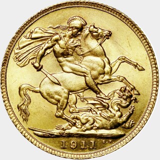 1911  Full Sovereign reverse