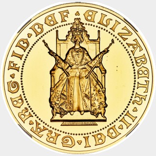 1989 Gold Proof Five Pound obverse