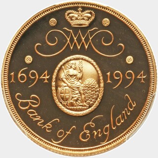 1994 Gold Proof Two Pound reverse