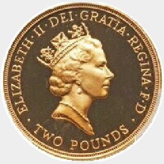 1994 Gold Proof Two Pound obverse