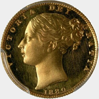 1880-S Proof Full Sovereign obverse