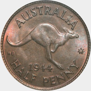1944  Half Penny reverse