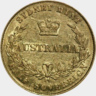 1863  Half Sovereign reverse