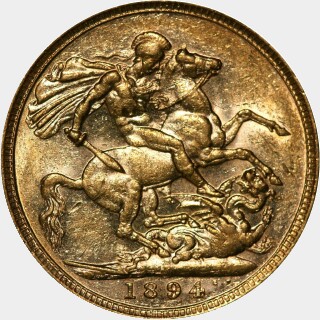 1894-M  Full Sovereign reverse