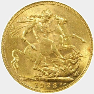 1922-M  Full Sovereign reverse